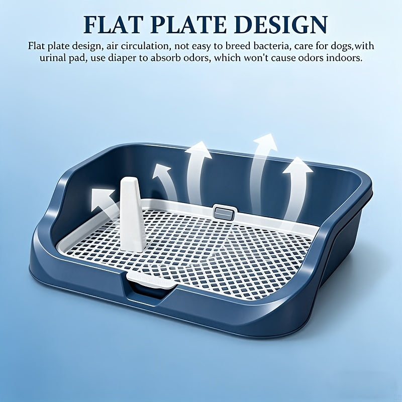Dog Toilet Training Tray, Washable Reusable Pet Potty with Detachable Design, High-Sided Splash Guard or Flat Panel Options for Puppy House Training