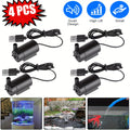 Mini Submersible Water Pump 4 Pack, 5V USB Powered Black Pumps with 35.43-Inch Cables for Small Fish Tanks, Garden Fountains and Water Circulation