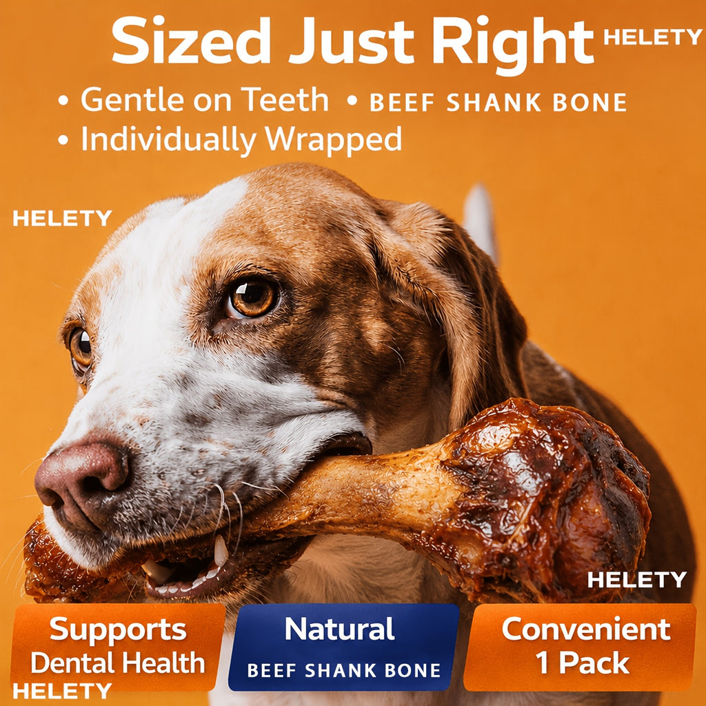 Beef Bone Dog Treats with Hip Bone Options for Medium and Large Dogs, Large Breed Chew Snacks for Supervised Chewing and Reward Time