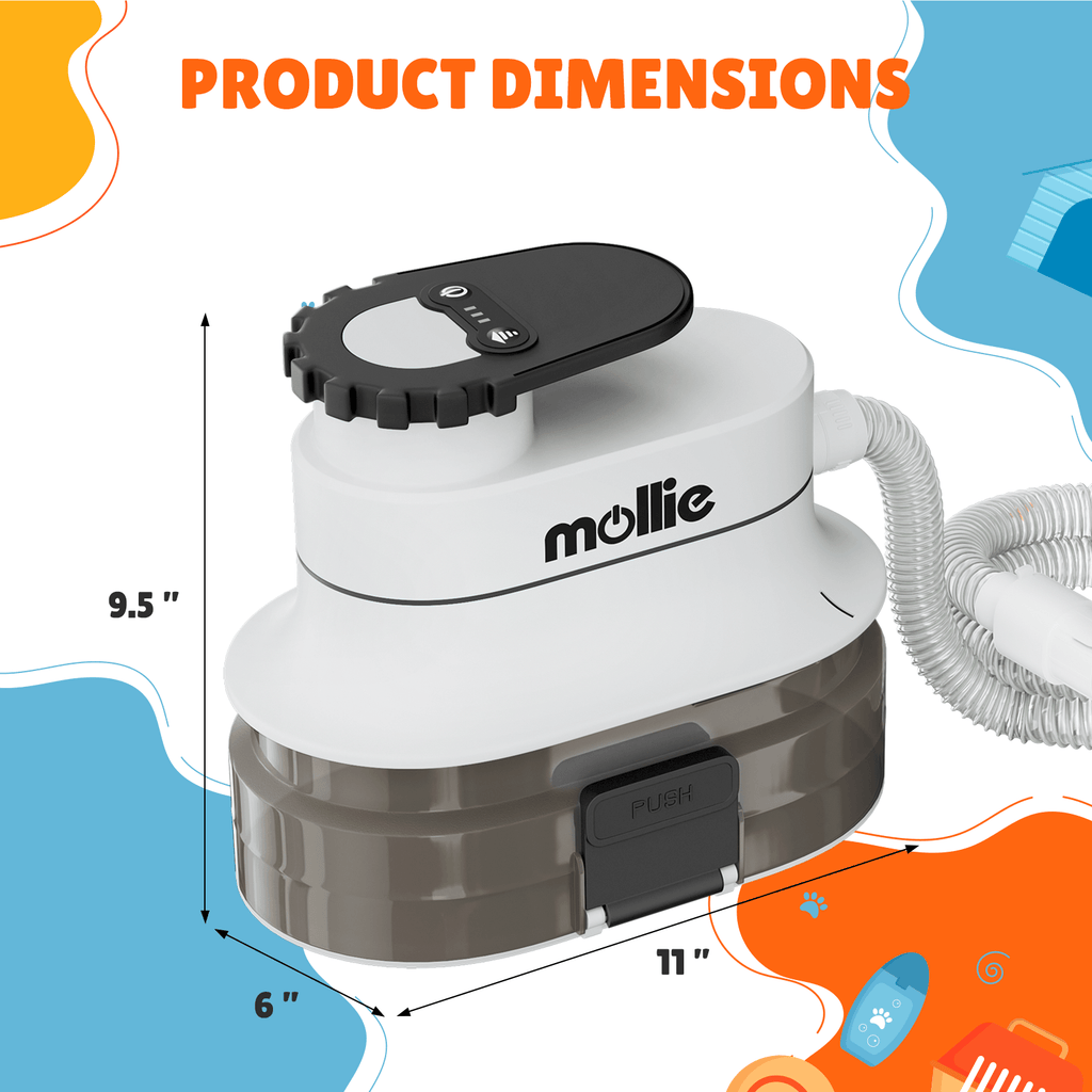 Dog Grooming Vacuum and Dryer Kit with 6 Grooming Tools, Trimmer and Guide Combs for At-Home Dog and Cat Coat Care, MoNiBloom