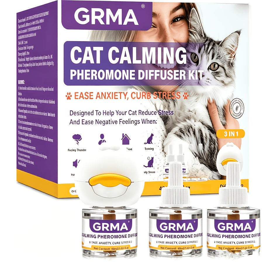 Pet Calming Diffuser Set for Indoor Pet Care, 2-in-1 or 3-in-1 Fragrance Options for Daily Routines and Multi-Pet Households