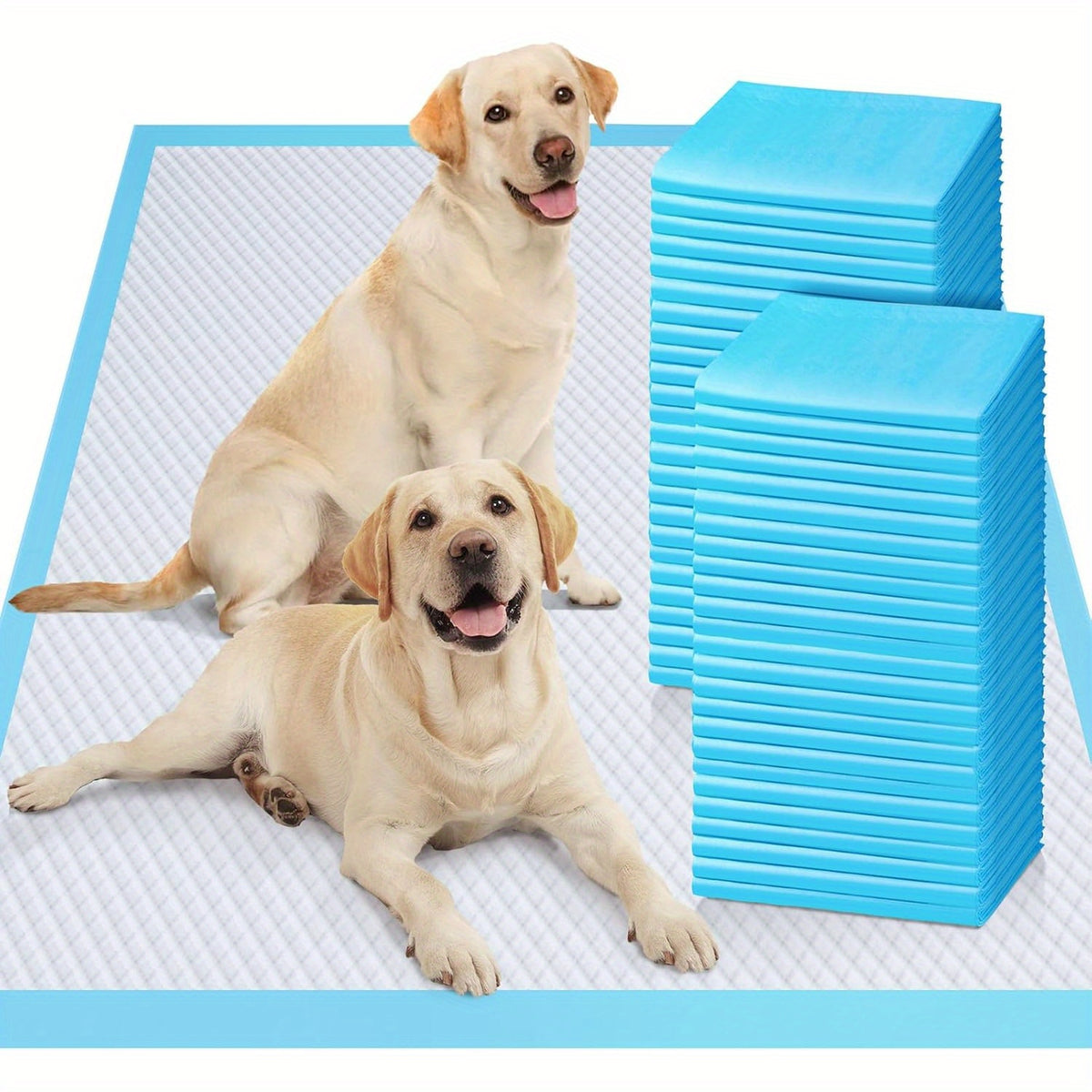 Disposable Dog Pee Pads for Potty Training, 30 x 36 Inch 60 Count or 31 x 47 Inch 40 Count, Extra Large Absorbent Puppy Pads for Home and Crate Use