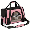 Foldable Cat Carrier Backpack with Zipper Closure, Ventilated Pet Travel Bag for Cats and Dogs, Seven Colors for Vet Visits and Everyday Trips