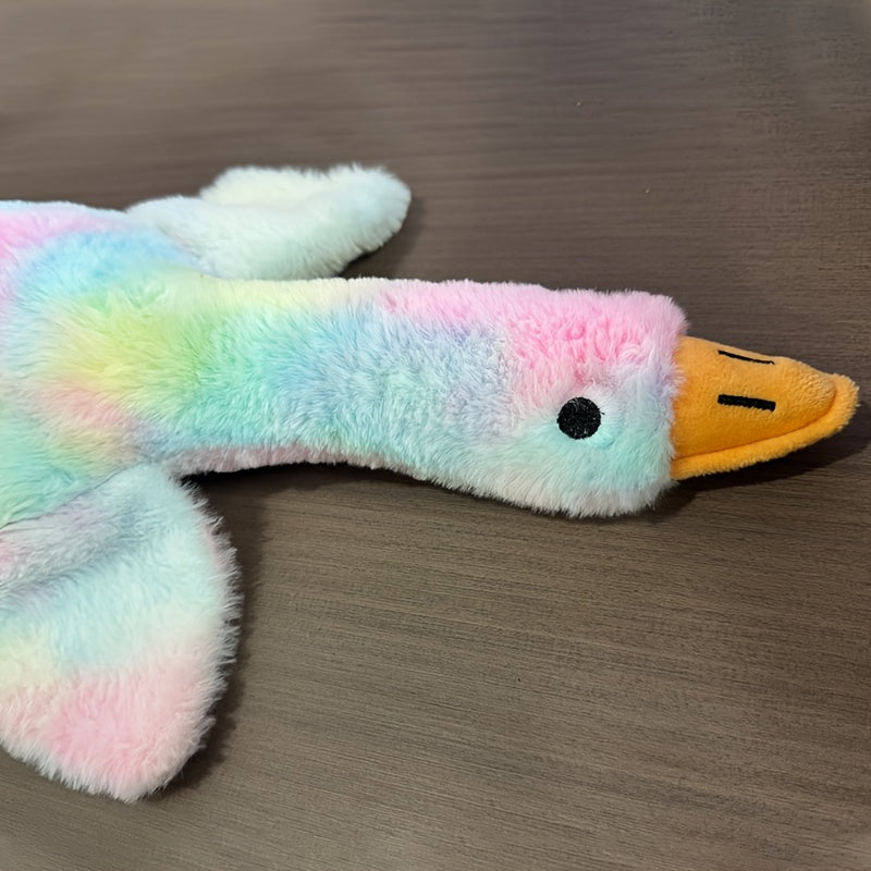 Tie Dye Plush Pet Toy 50cm, Multicolor Washable Companion with Embroidered Eyes for Dogs and Cats, Supervised Gentle Indoor Play and Pet Gifts