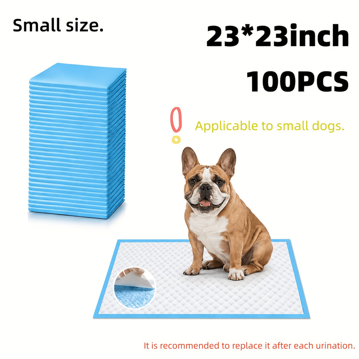 Thickened Dog Pee Pads for Indoor Potty Training, Absorbent Pet Urine Pads with Leak Protection, Large Dog 100 or 126 Count and Puppy 100 Count Options