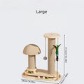 Vertical Sisal Cat Scratching Post with Solid Wood Climbing Frame, Space-Saving Indoor Cat Furniture for Scratching and Everyday Play