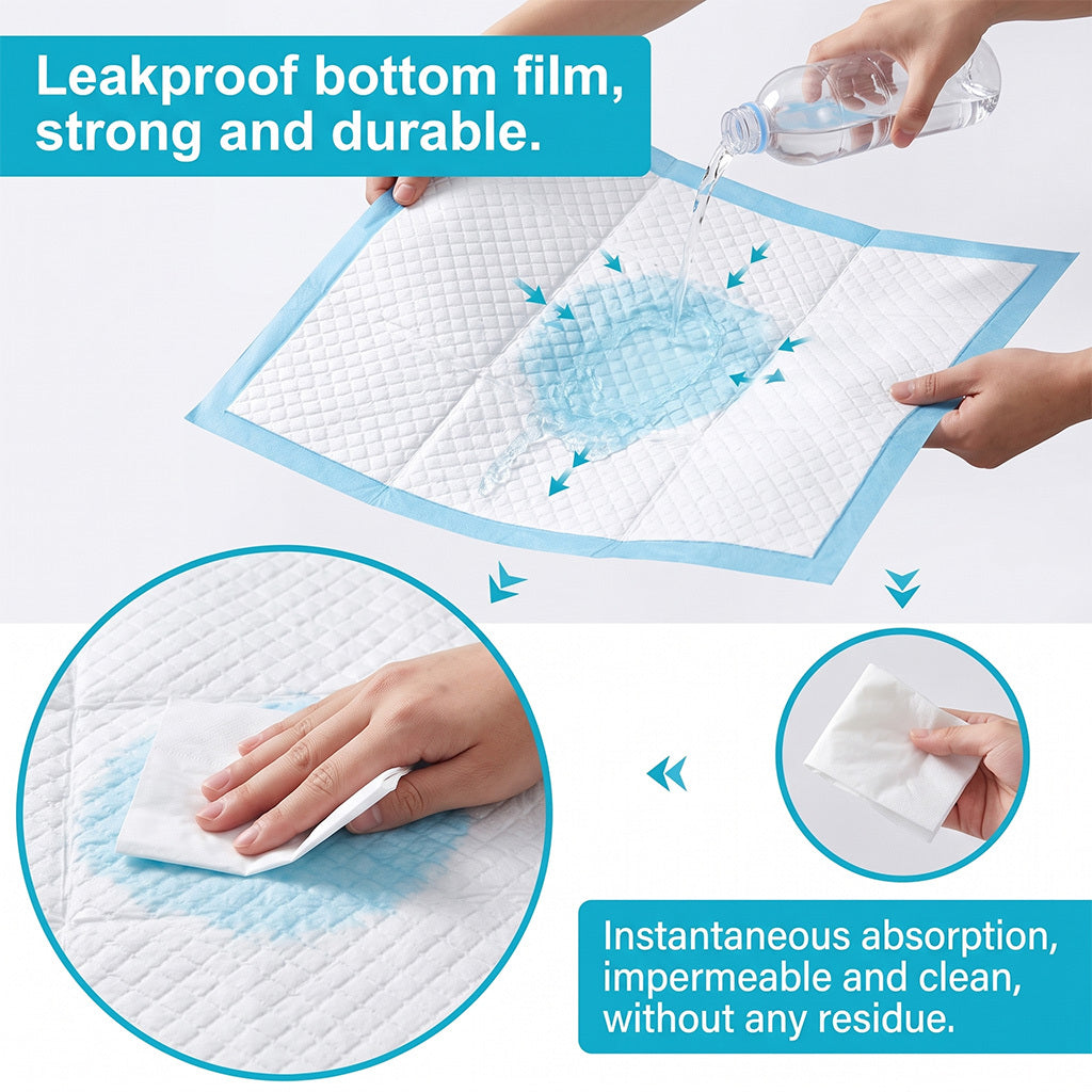 Puppy Potty Pads with Bonus Bags or Duck Toy, Extra Large Absorbent Leakproof Dog Pee Pads for Indoor House Training and Everyday Accidents