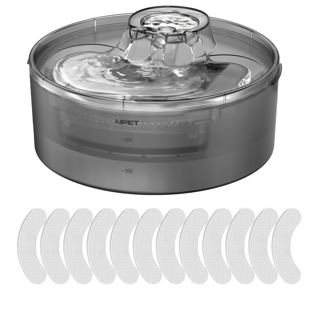 Dog Water Fountain with Splatter Guard, 5L or 8L Automatic Pet Drinking Dispenser for Multi-Pet Homes with Filter Bundle Options