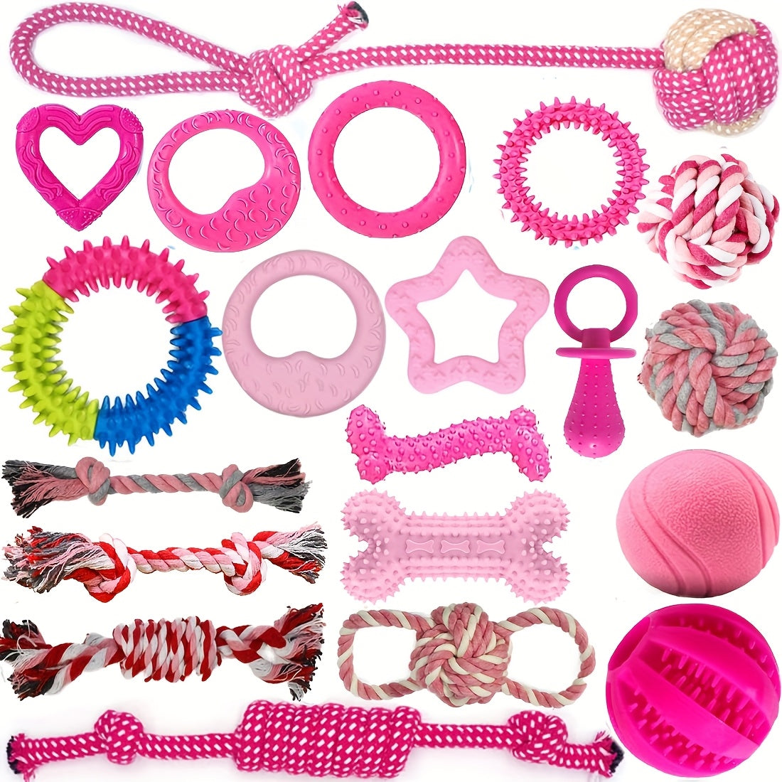 Puppy Chew Toy Variety Pack, Random 5 or 8 Piece Small Dog Toy Bundle for Supervised Teething Play, Interactive Indoor Games and New Puppy Gifts