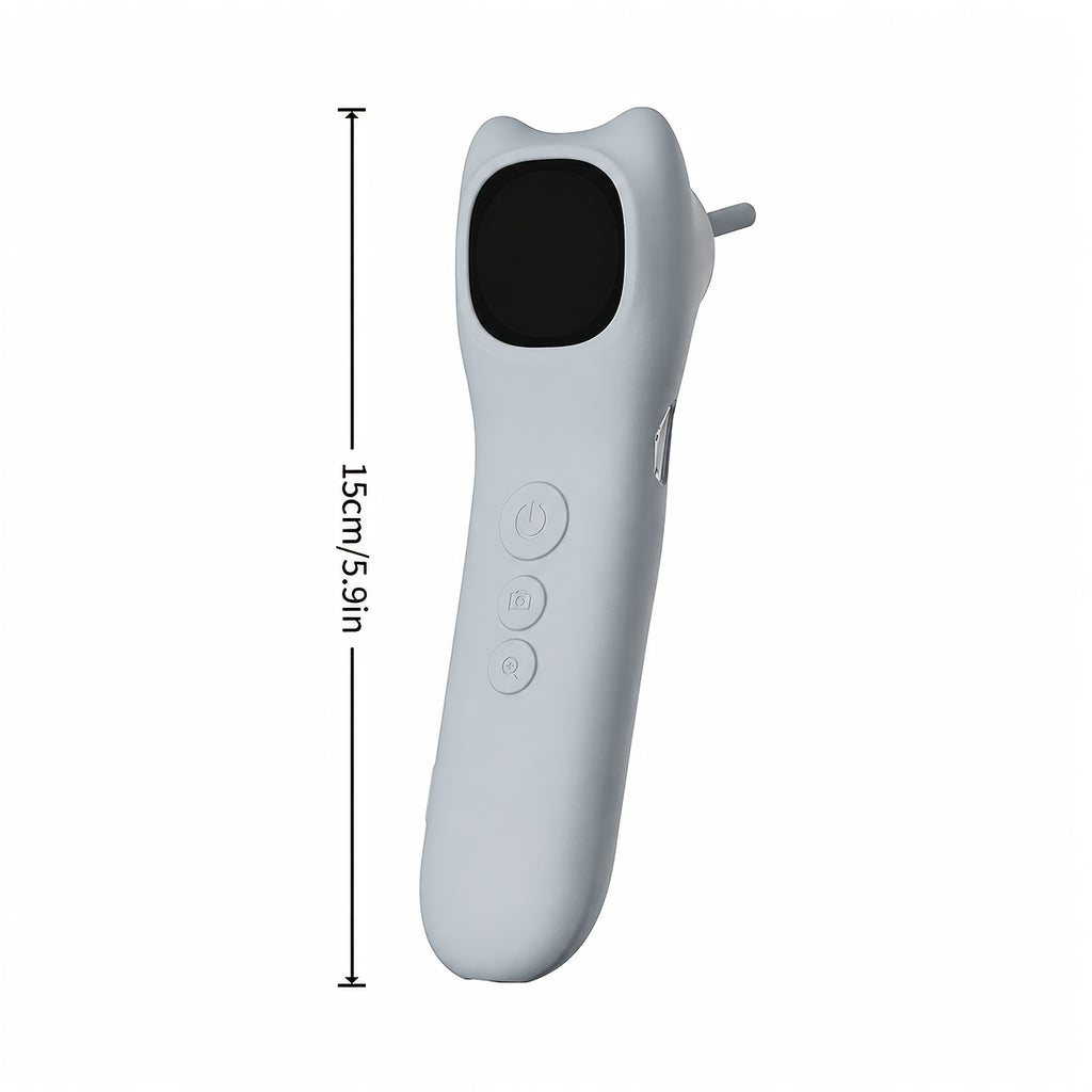 Pet Ear Inspection Camera for Dogs and Cats, 1080P HD with 4X Zoom, USB Rechargeable 4-in-1 Viewer and 12 Extra Inspection Tips for Home Care