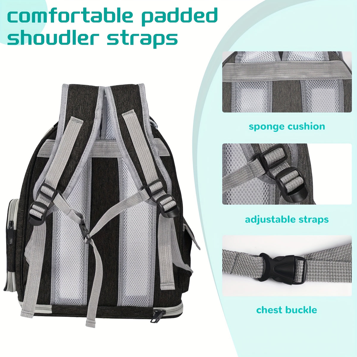 Cat Carrier Backpack with Clear Bubble Window, Breathable Space Capsule Travel Bag with Zipper Entry for Cats and Kittens, Six Color Options