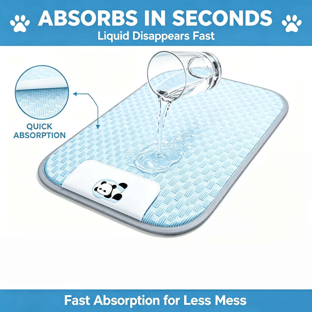 Washable Pet Bed Mat for Dogs and Cats, Blue Textured Non-Slip Sleeping Pad in S, M and L Sizes up to 44.9 x 34.3 Inches for Home and Vehicle Use