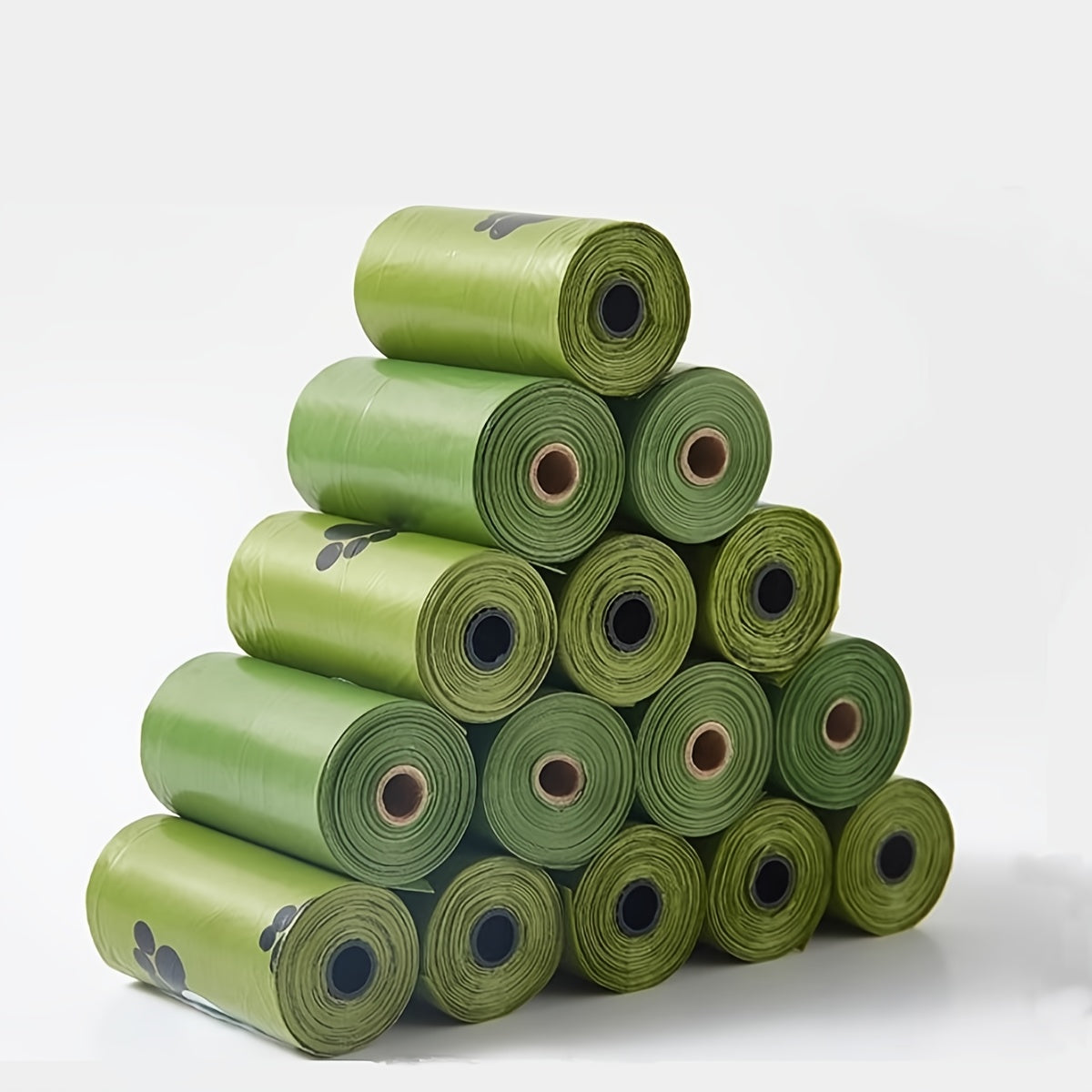 Scented Dog Poop Bags in 120, 540 or 1080 Count Options, Green Paw Print Waste Bag Rolls and Dispenser Sets for Daily Walks and Pet Cleanup