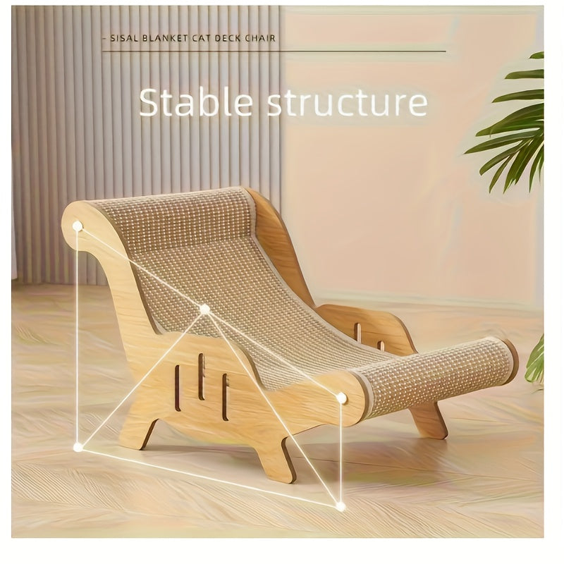 Sisal Rope Cat Scratcher Sofa, Durable Cat Scratching Chair and Lounge Furniture for Indoor Cats to Scratch, Stretch, Rest and Relax