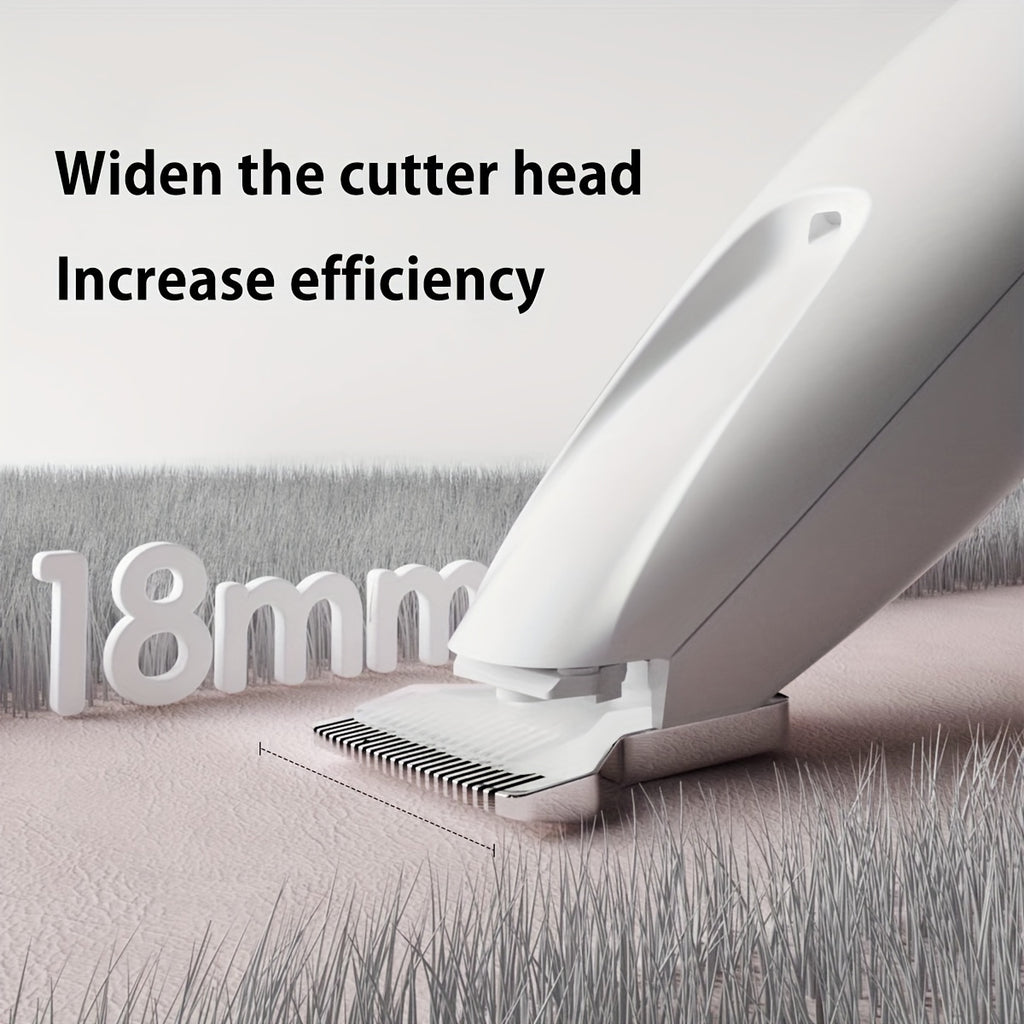 Pet Grooming Clippers for Cats and Small Dogs, White Low-Noise Hair Trimmer with USB and Battery Power for Home and Travel Grooming