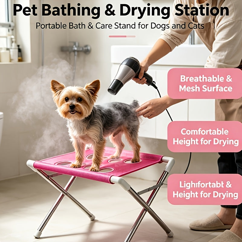 Cat and Dog Grooming Hammock with Mounting Brackets, Fixed Pet Bathing Rack for Small and Medium Pets, Nail Trimming and Coat Care