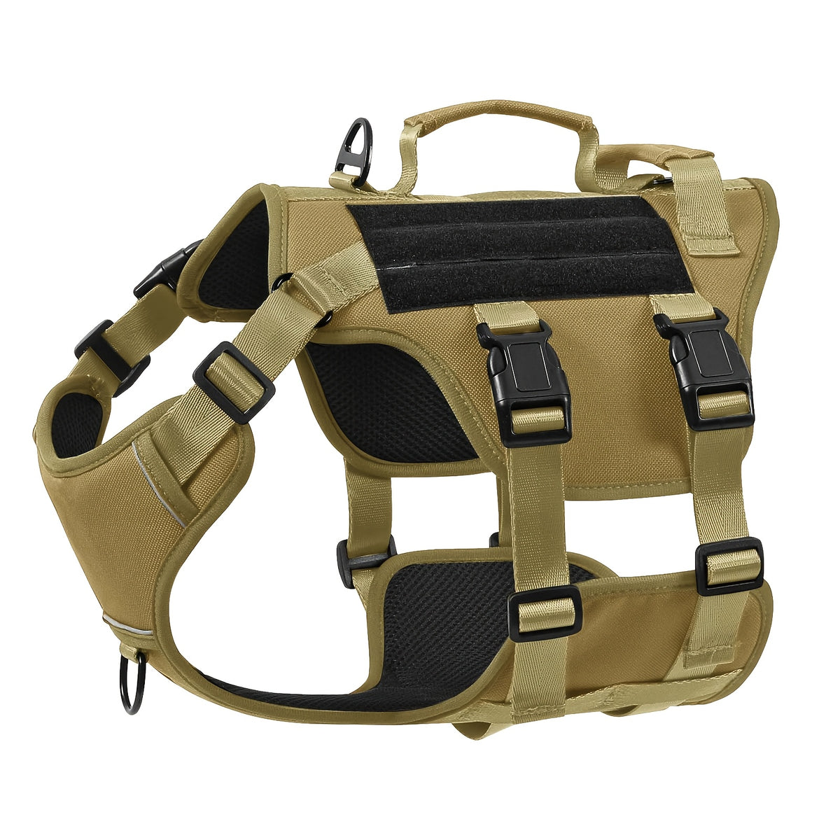 Full Body Dog Harness with Lift Handle, Soft Padded Adjustable Reflective Walking Vest with Leash Clip for Hiking and Training, S to XL