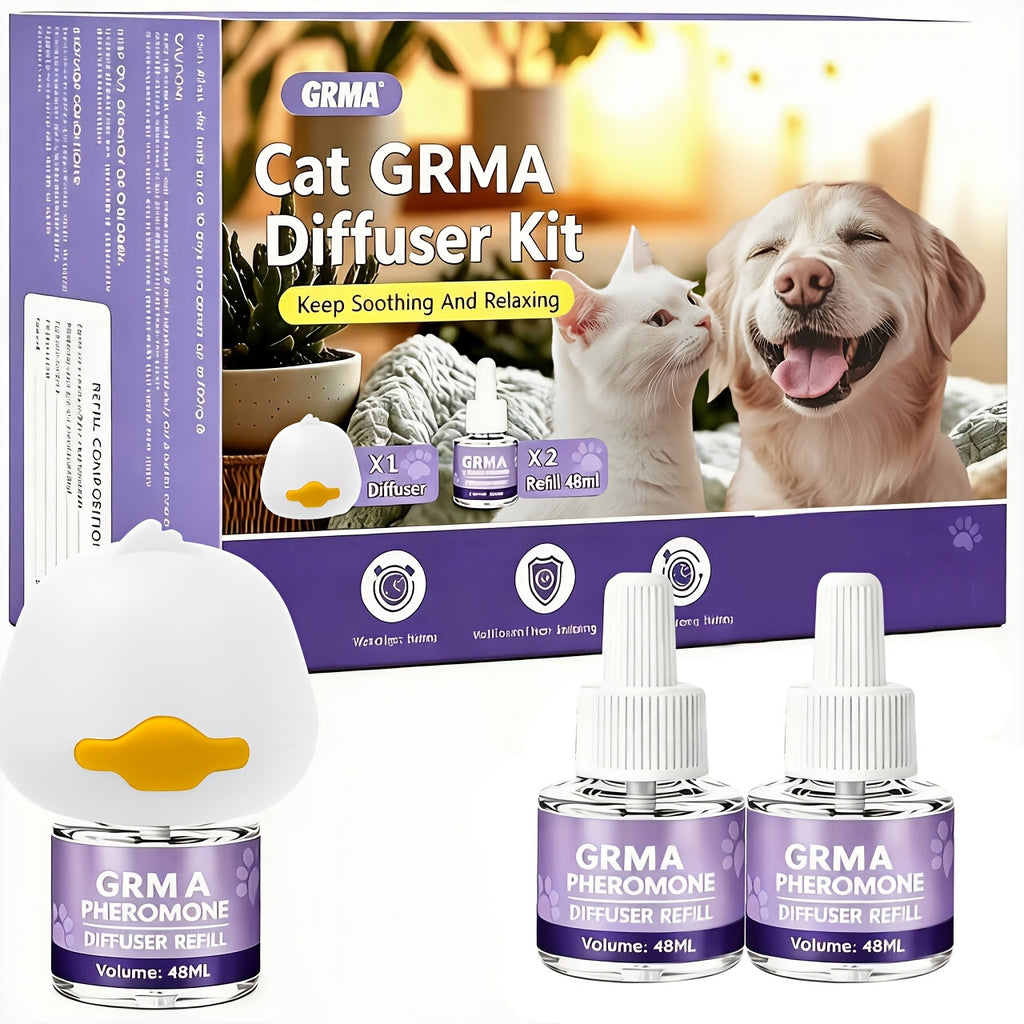 Pet Calming Diffuser Set for Indoor Pet Care, 2-in-1 or 3-in-1 Fragrance Options for Daily Routines and Multi-Pet Households