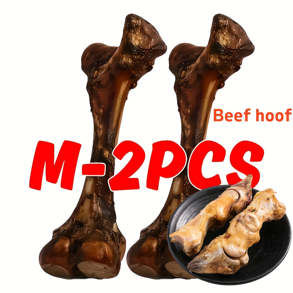 Dog Chewing Bones with Beef Bone Options, Small and Medium Two-Piece Selections for Supervised Chew Time and Everyday Pet Treat Routines