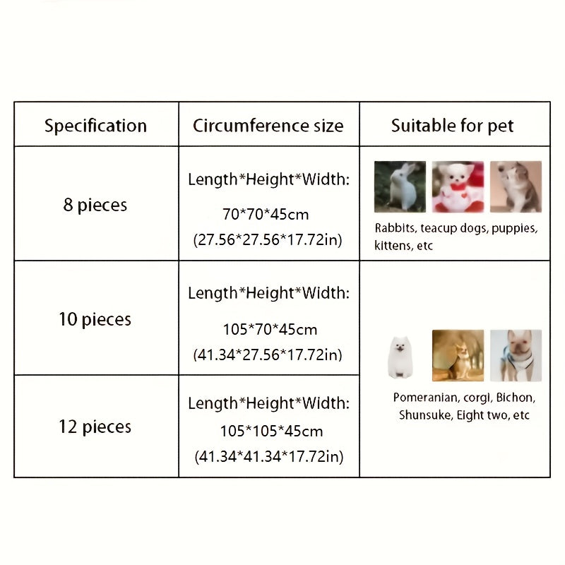 Indoor Pet Playpen with Translucent Panels, Modular Puppy and Rabbit Exercise Fence with 10 or 12 Piece Door Options and 16 Piece Option