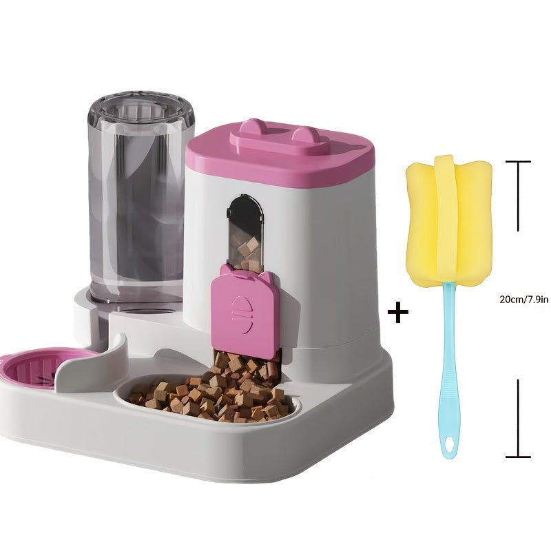 Cat Feeding Station with Food and Water Dispenser Options, Colorful Pet Feeder or Rolling Ball Slow Feeder Bowl for Everyday Indoor Meals