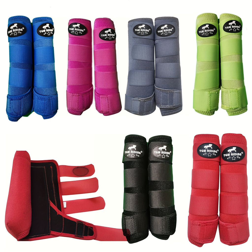 Horse Front Leg Sport Boots for Equestrian Training, Lower Limb Coverage for Supervised Exercise, Seven Colors with Small, Medium and Large Options