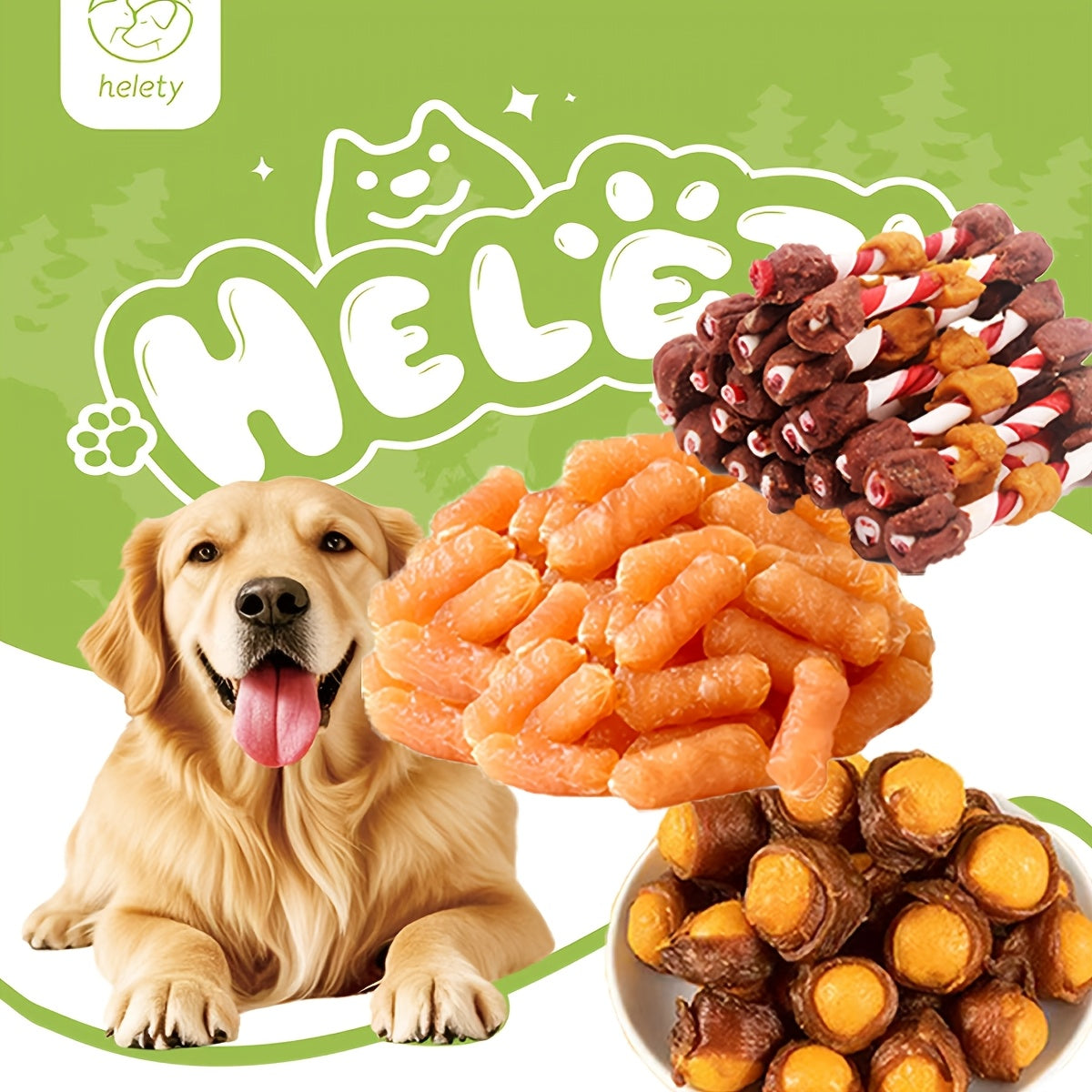 Dog Treat Skewers with Chicken, Beef and Duck Flavor Options, Kabob Snacks, Chicken Milk Sticks and Assorted Packs for Supervised Treat Time