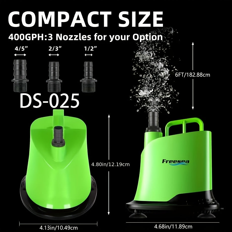 Adjustable Submersible Water Pump for Aquariums, Ponds, Fountains and Hydroponics, Quiet Water Circulation with DS-060 and DS-040 Model Options