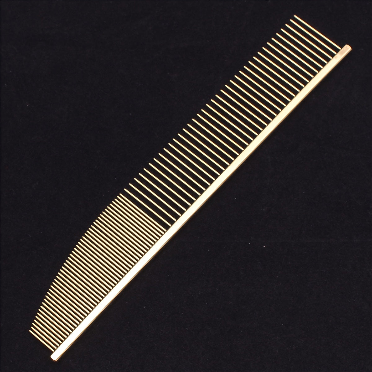 Coarse and Fine Pet Grooming Comb with Stainless Steel Teeth and Aluminum Handle, Manual Dog and Cat Coat Care Tool with Four Color Options