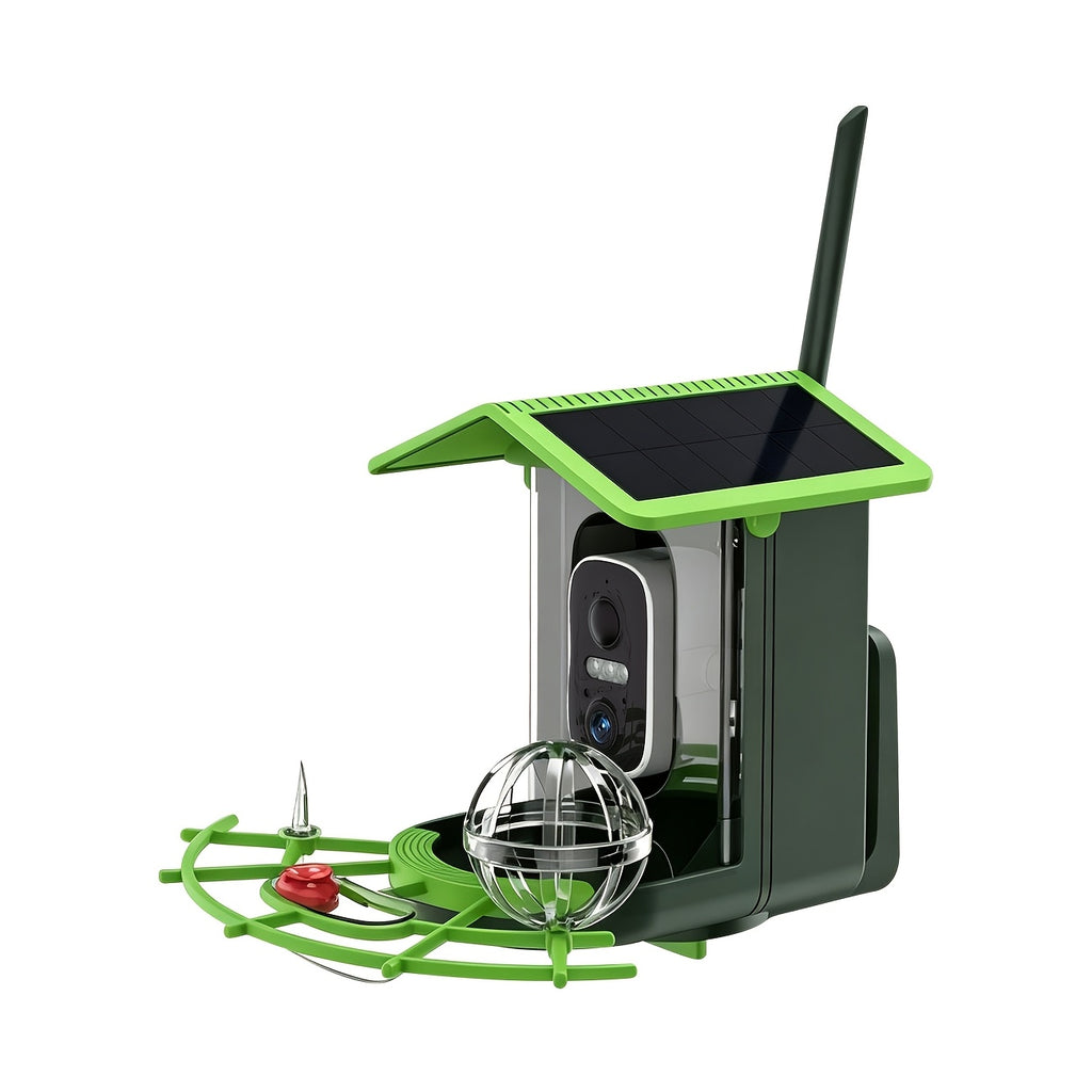 Smart Bird Feeder with Camera, Solar Powered 2K Live View with 4MP Lens, Motion Alerts and AI Bird Recognition for Backyard Bird Watching