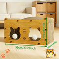 Corrugated Cardboard Cat Scratcher Bed for Indoor Cats, High-Density Scratching and Resting Nest with Small, Medium, Large and Refill Options
