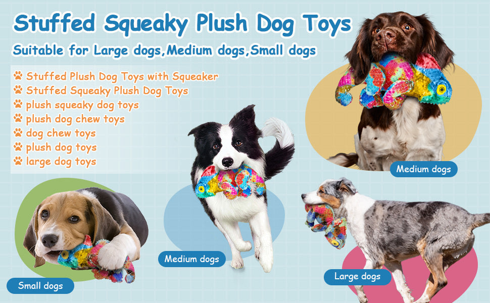 Chameleon Dog Toy with Crinkle Paper, Stuffed Animal Pet Toy for Battery-Free Supervised Indoor Play and Dog Birthday Gifts