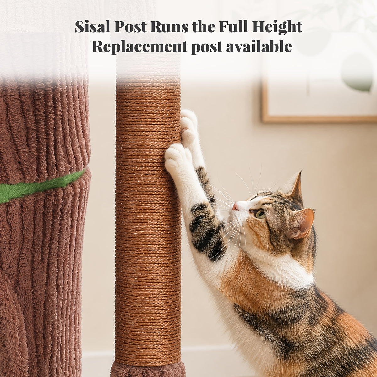 Forest Cat Tree Tower with Flower Top Perch, Indoor Climbing and Resting Furniture in 35.8, 56.3 or 68.5 Inch Height and Color Options
