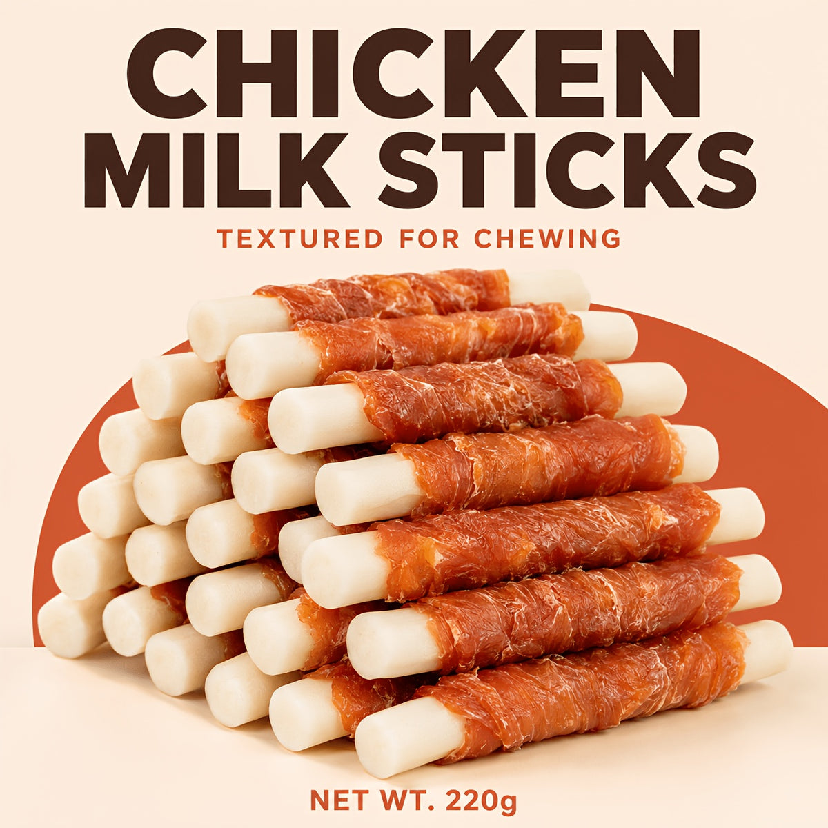 Dog Treat Skewers with Chicken, Beef and Duck Flavor Options, Kabob Snacks, Chicken Milk Sticks and Assorted Packs for Supervised Treat Time