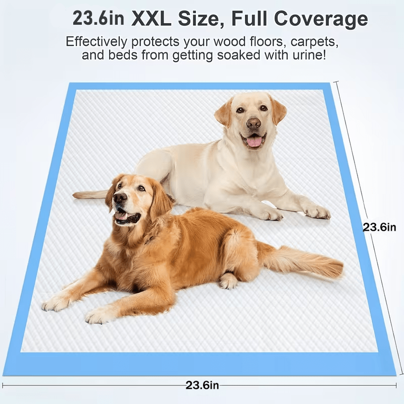 Dog Pee Pads with Adhesive Tabs, XXL 100 Count Puppy Training Pads with 6-Layer Absorbent Construction, Quick-Dry Leak-Proof Potty Pads for Indoor Use