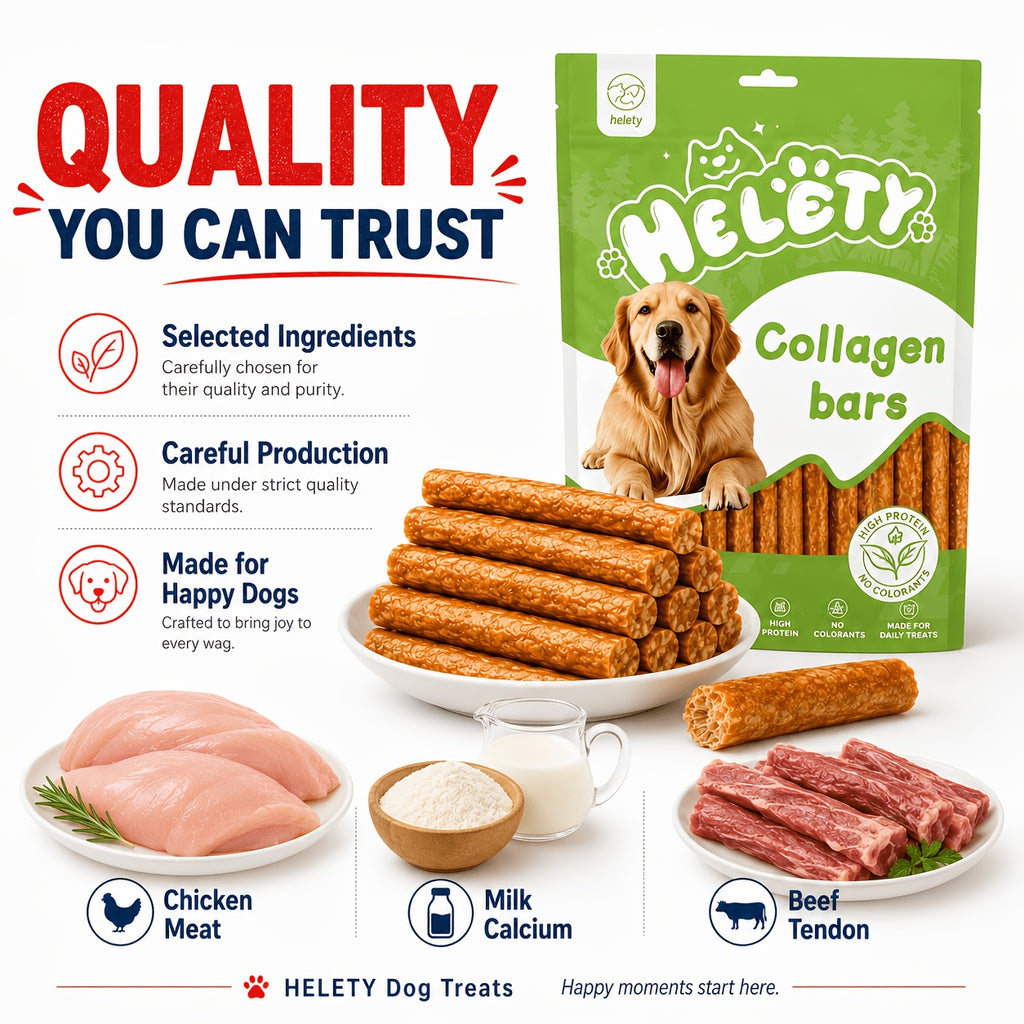 Collagen Dog Chew Sticks, Chicken-Flavored Chew Treats for Medium and Large Dogs, 5-Piece and Multi-Pack Options for Supervised Chewing