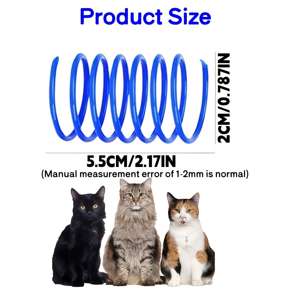 Cat Spring Toys 100 Pack for Indoor Cats and Kittens, Colorful Plastic Spiral Toys for Chasing, Batting and Supervised Interactive Play