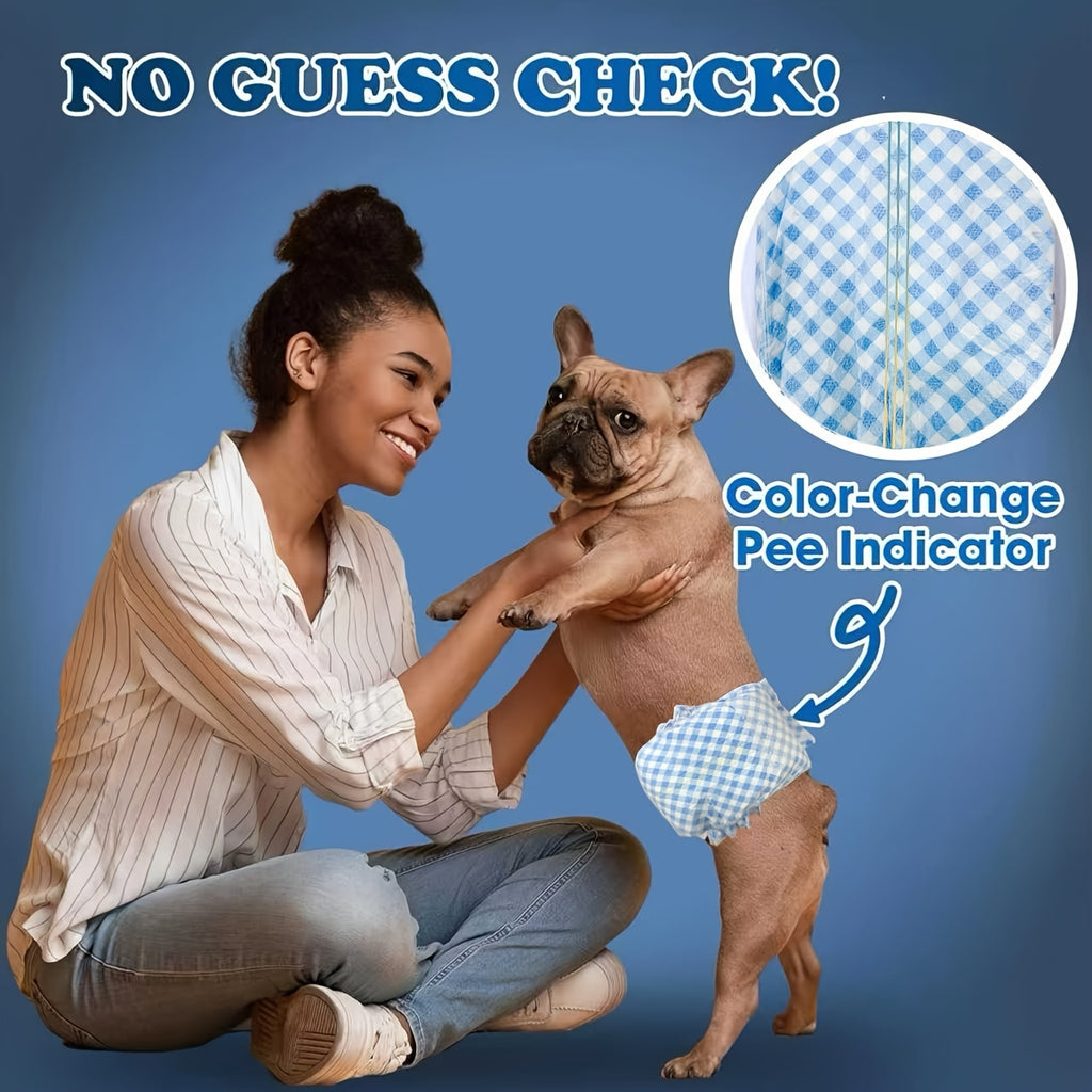 Male Dog Diapers 45 Count, Disposable Absorbent Belly Wraps in XS S M L for Puppy Accidents, Senior Dog Hygiene and Indoor Urine Management