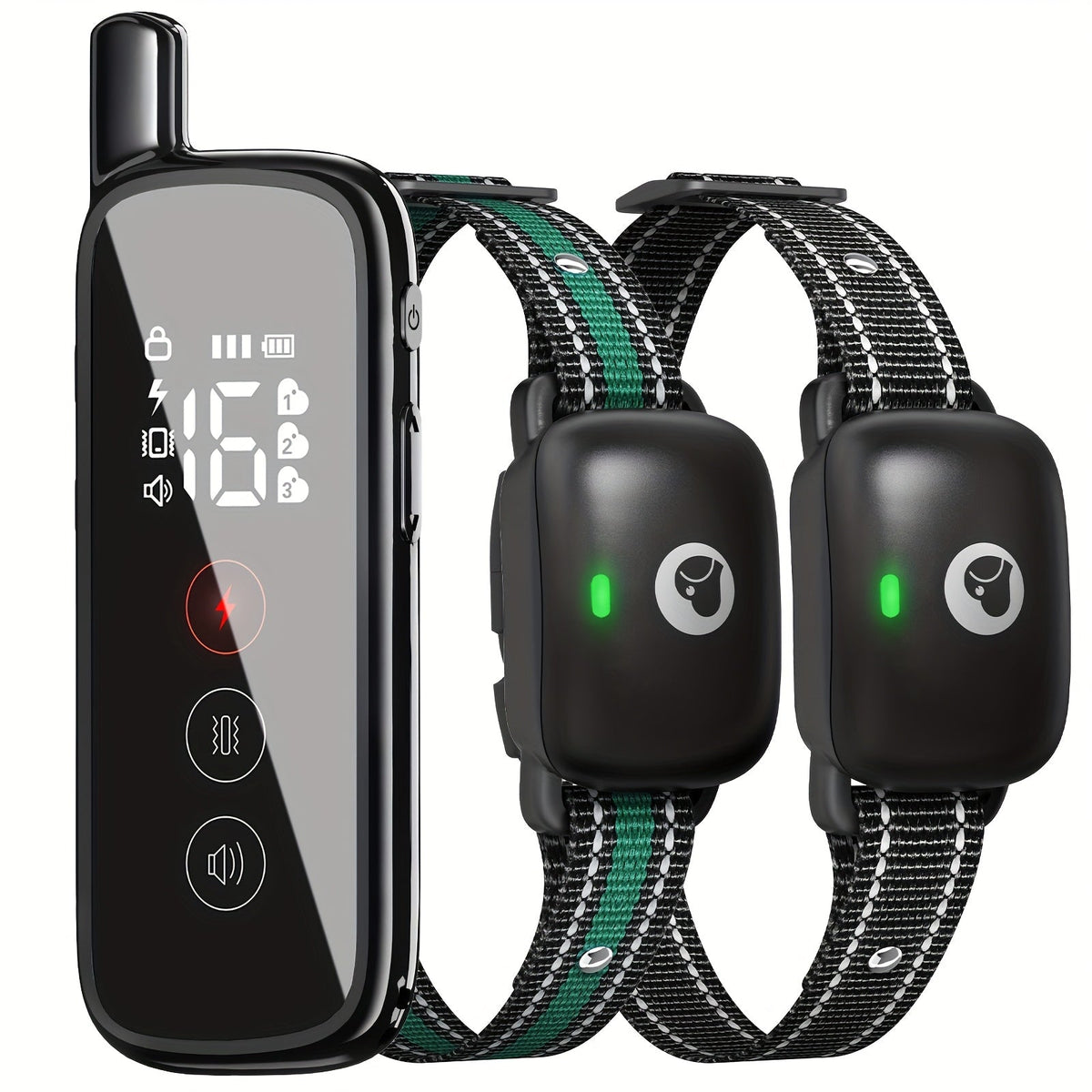 Dog Training Collar 1640ft with Remote, Black USB Rechargeable E Collar with Buzz, Vibration and Static Modes for Supervised Training, 1 to 3 Dog Options