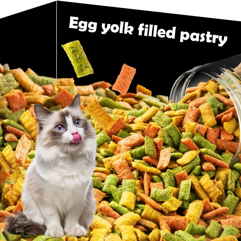 Fish Shaped Cat Biscuits 150g / 5.29oz, Low-Temperature Baked Crunchy Cat Treats for Supervised Rewards, Everyday Snack Time and Food Topping