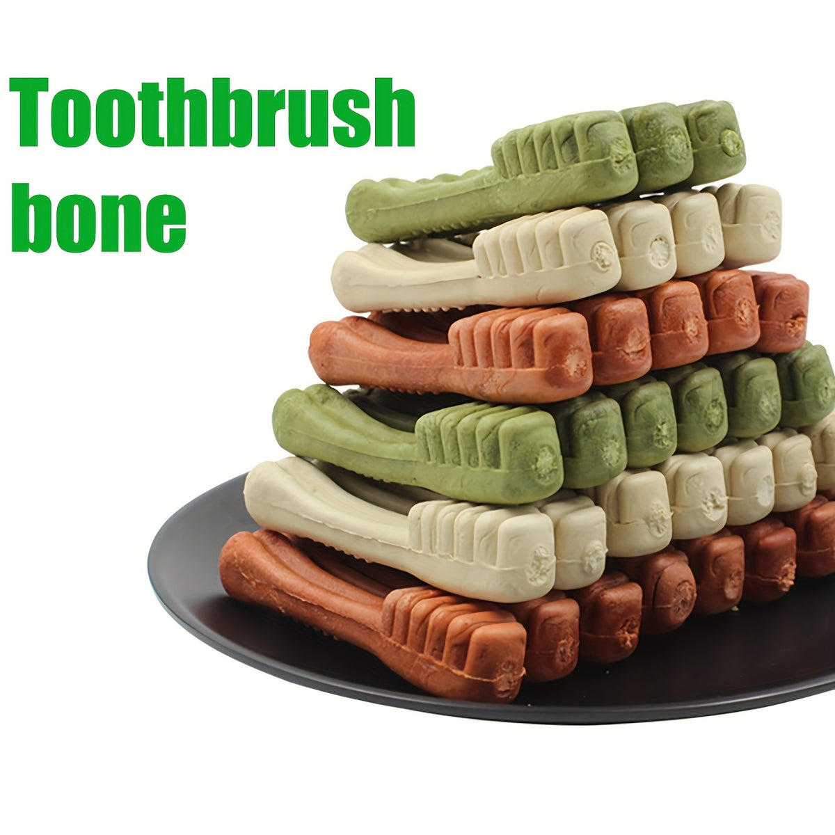 Dog Dental Chew Bone 90g, Beef Milk Mint Toothbrush Cleaning Bone Option for Supervised Chewing and Everyday At-Home Canine Oral Care Routines