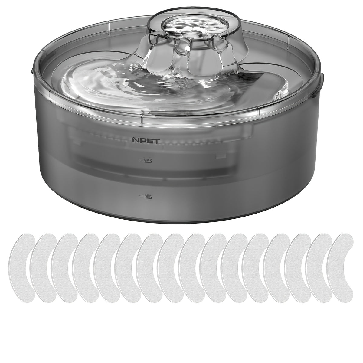 Dog Water Fountain with Splatter Guard, 5L or 8L Automatic Pet Drinking Dispenser for Multi-Pet Homes with Filter Bundle Options