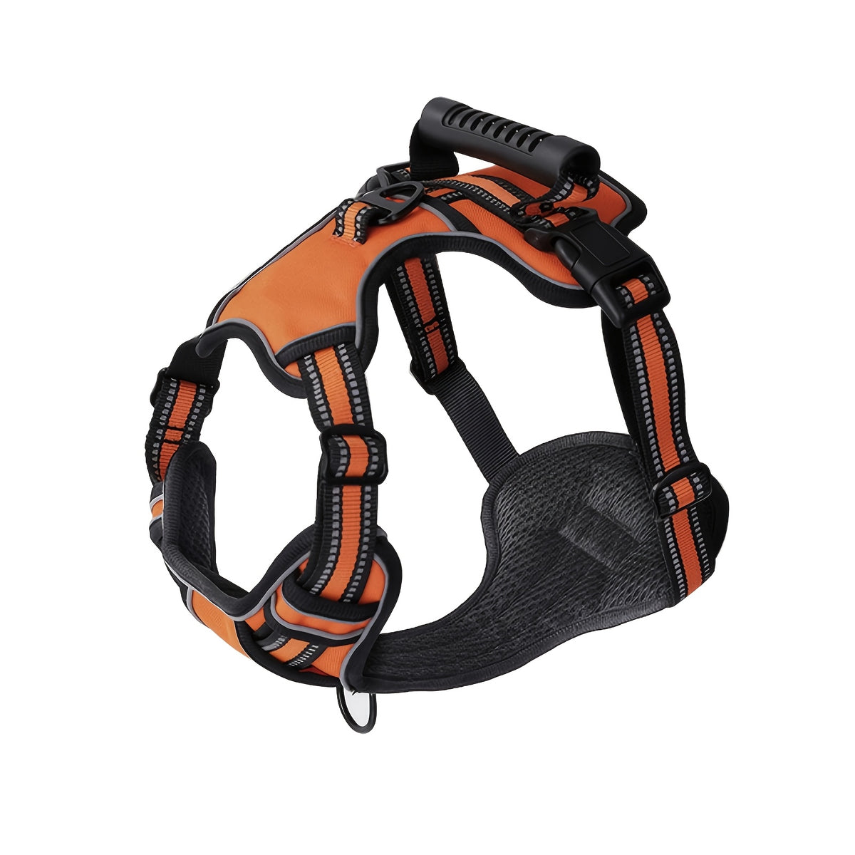 Front and Back Clip Dog Harness, Adjustable Reflective Oxford Walking Vest with Control Handle for Small, Medium and Large Dogs, XS to XL