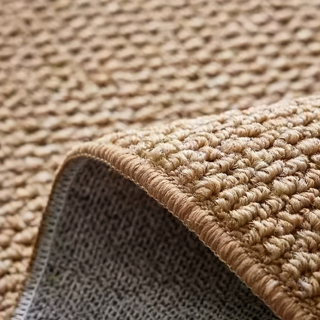 Sisal Cat Scratching Mat for Indoor Cats, Horizontal Floor Scratcher Rug with Non-Slip Low-Profile Design for Couch and Carpet Areas