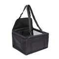 Foldable Dog Car Seat Bag with Mesh Sides and Front Storage Pocket, Portable Travel Carrier for Small Dogs, Cats and Puppies