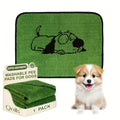 Washable Pee Pads for Dogs 18 x 24 Inches, Reusable Non-Slip Puppy Potty Training Mats with Dog Designs for Floors, Crates and Couches