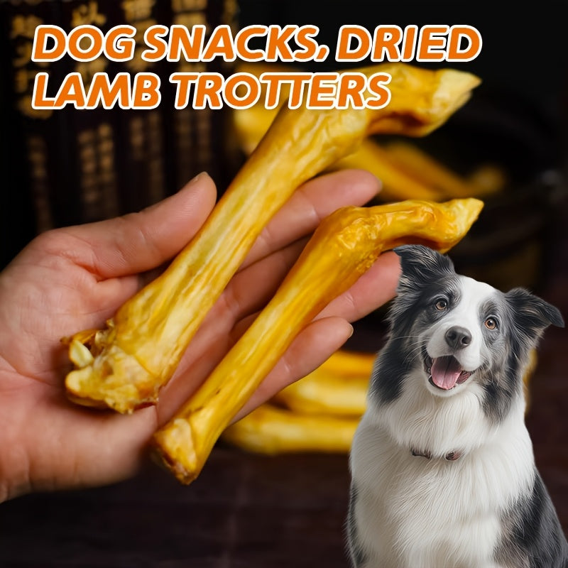 Lamb Trotter Dog Chew, Air-Dried Sheep Hooves for Supervised Chewing Sessions, Animal-Based Treat for At-Home Dog Enrichment