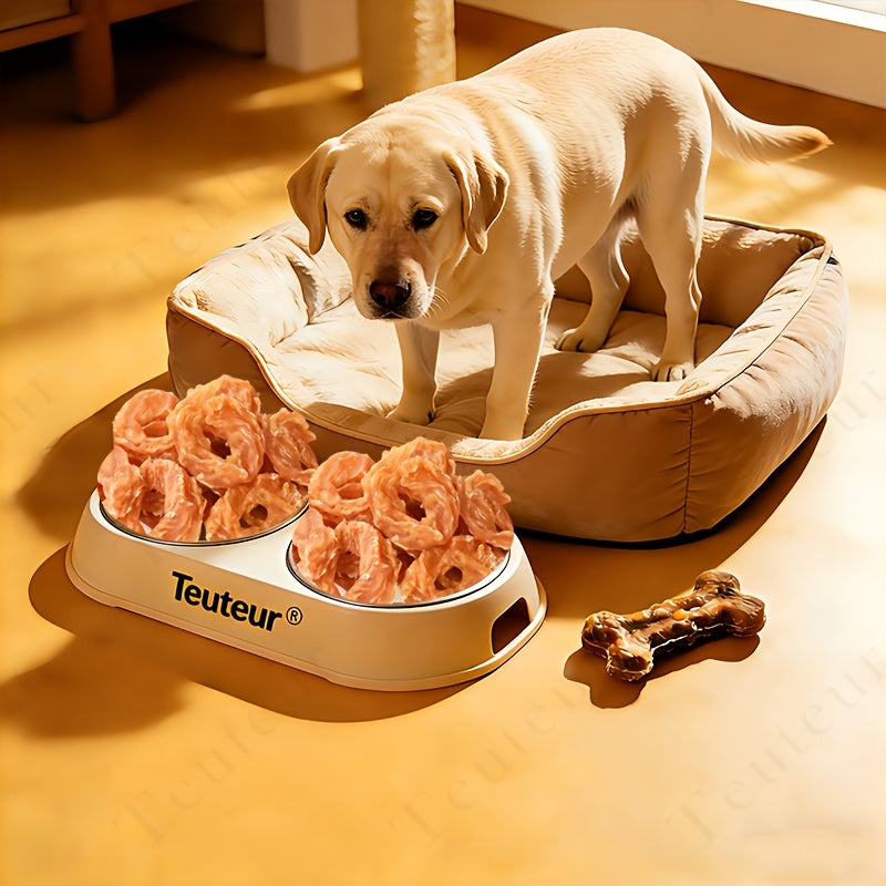 Chicken Ring Dog Treats, 120g / 4.23oz Crunchy Chicken Breast Snacks for Supervised Training Rewards, Everyday Treat Time and Dog Lover Gifts
