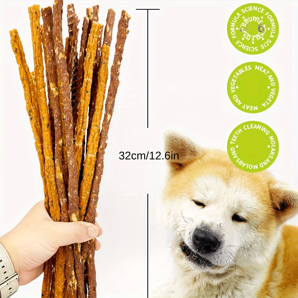 Dog Chew Sticks in Chicken or Duck Flavor, 12.6-Inch Molar Stick Treats in 7.05 oz or 14.11 oz Packs for Supervised Reward and Snack Time