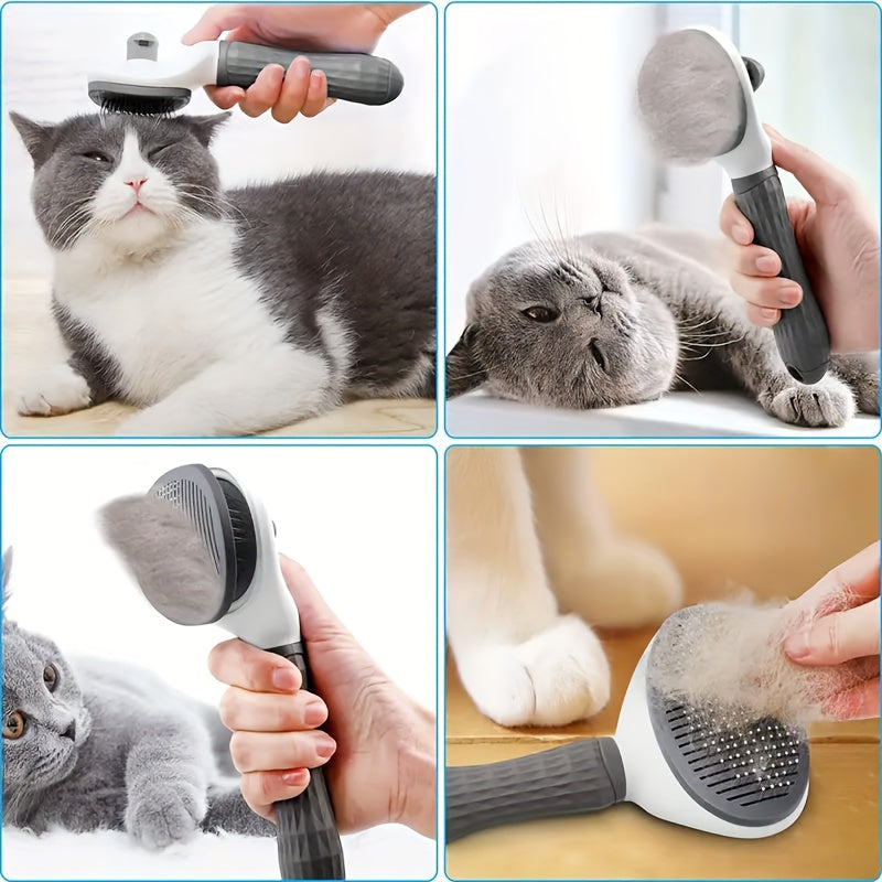 Dog and Cat Grooming Kit, 9 or 11 Piece Pet Care Set with Self-Cleaning Brush, Nail Clippers, Comb and Bath Tools in Pink or Blue
